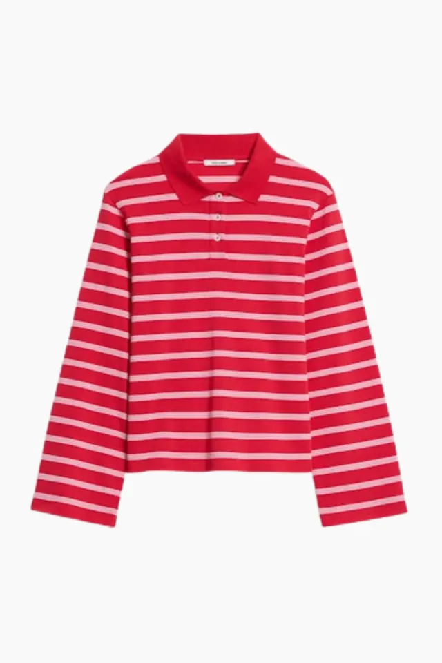 Holzweiler Sunny Polo – Red Stripe — produktfoto