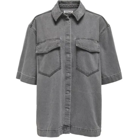 ONLY skjorte Onlsophie – Medium Grey Denim — produktfoto