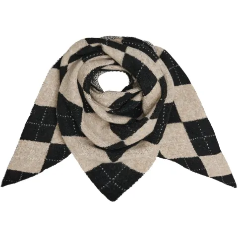 Marta du Château tørklæde MdcGretzel BA-3446 – Black/Taupe — produktfoto
