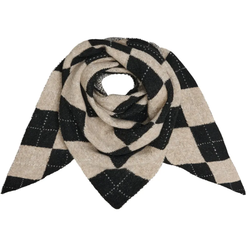 Marta du Château tørklæde MdcGretzel BA-3446 – Black/Taupe — produktfoto
