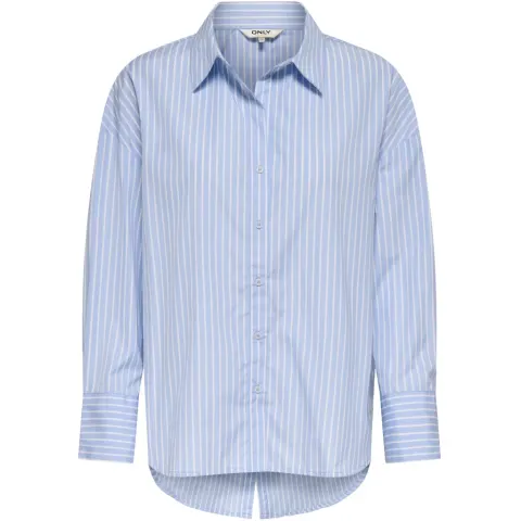 ONLY skjorte Onloregon – Soft Chambray BRIGHT WHITE — produktfoto