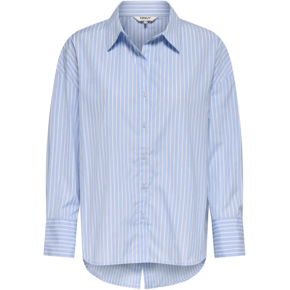 ONLY skjorte Onloregon – Soft Chambray BRIGHT WHITE — produktfoto