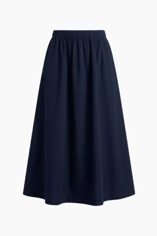 byQNTS Olivia Skirt – marineblå — produktfoto