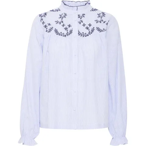 b.young bluse Byimogen – Silver Lake Blue Mix — produktfoto