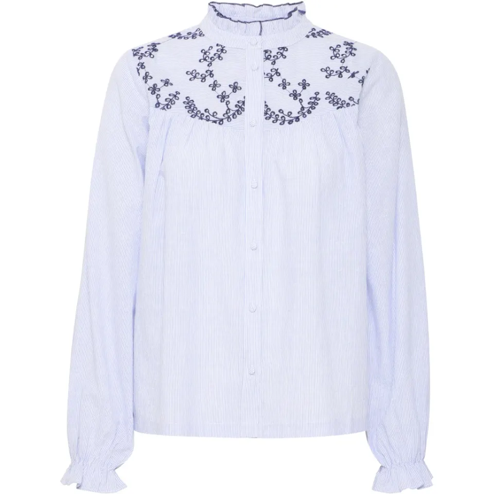 b.young bluse Byimogen – Silver Lake Blue Mix — produktfoto