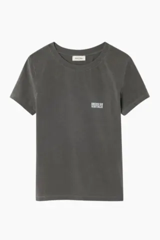 American Vintage Pymaz T-shirt – Vintage Carbon — produktfoto