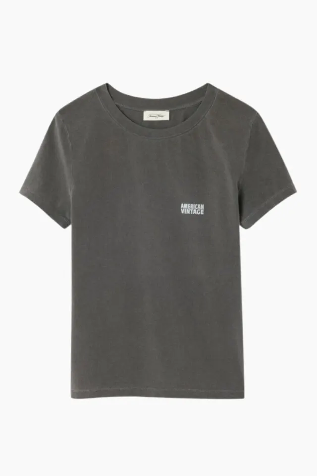 American Vintage Pymaz T-shirt – Vintage Carbon — produktfoto