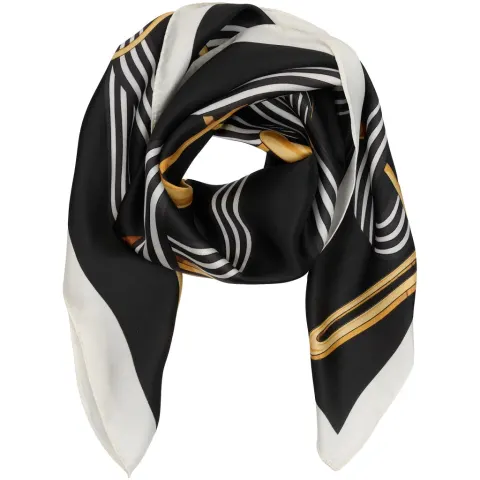 Marta du Château tørklæde MdcJuline FA-Scarf – Black3849 — produktfoto