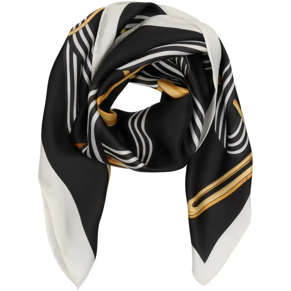 Marta du Château tørklæde MdcJuline FA-Scarf – Black3849 — produktfoto