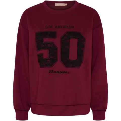 Marta du Château sweatshirt MdcLiora 58512M – Bordeaux161/Black — produktfoto