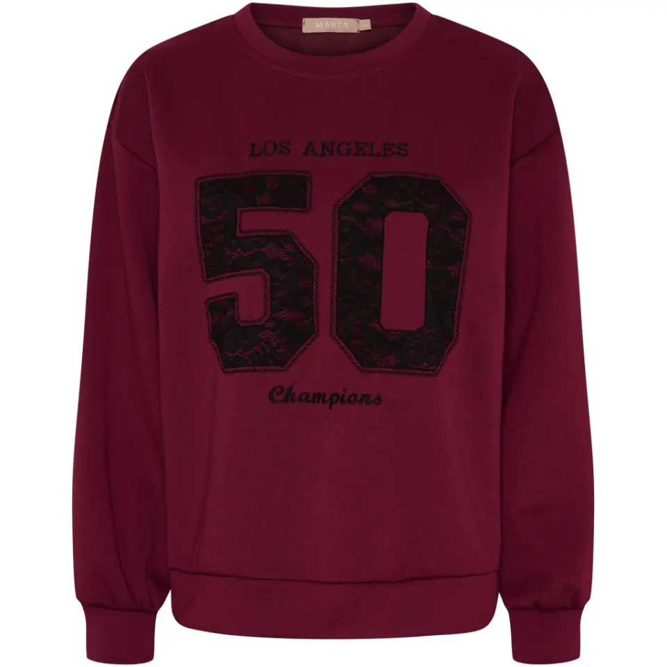 Marta du Château sweatshirt MdcLiora 58512M – Bordeaux161/Black — produktfoto