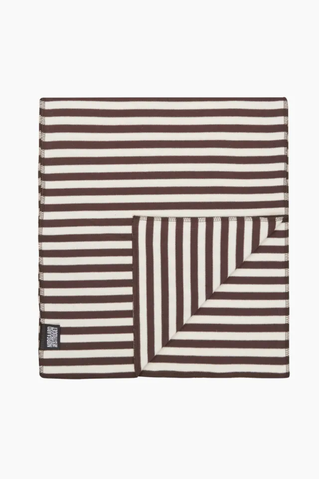 Nørgaard på Strøget NPS Scarf Interlock – Brown/Ecru — produktfoto