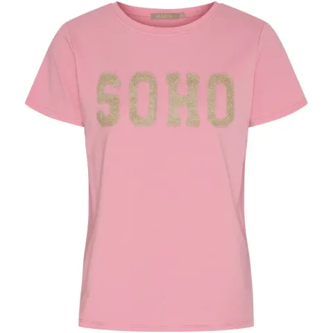 Marta du Château T-Shirt MdcHerdis 84275 – Rosa Barbie/Beige — produktfoto