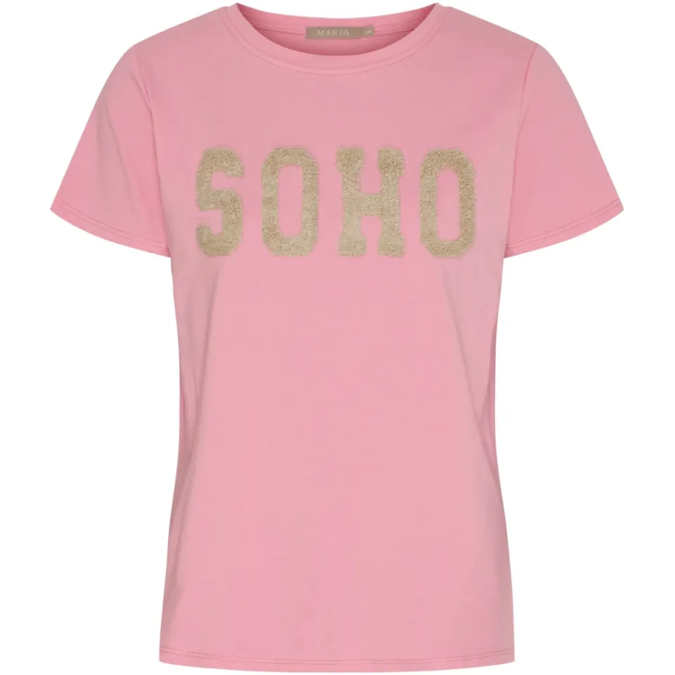 Marta du Château T-Shirt MdcHerdis 84275 – Rosa Barbie/Beige — produktfoto