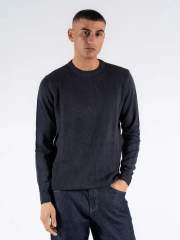 Marcus MAhubble crew neck knit – Night Sky — produktfoto