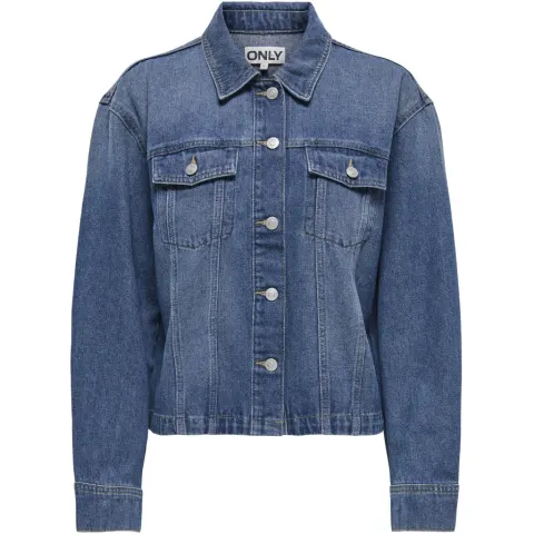 ONLY jakke Onlmika – Medium blue denim — produktfoto