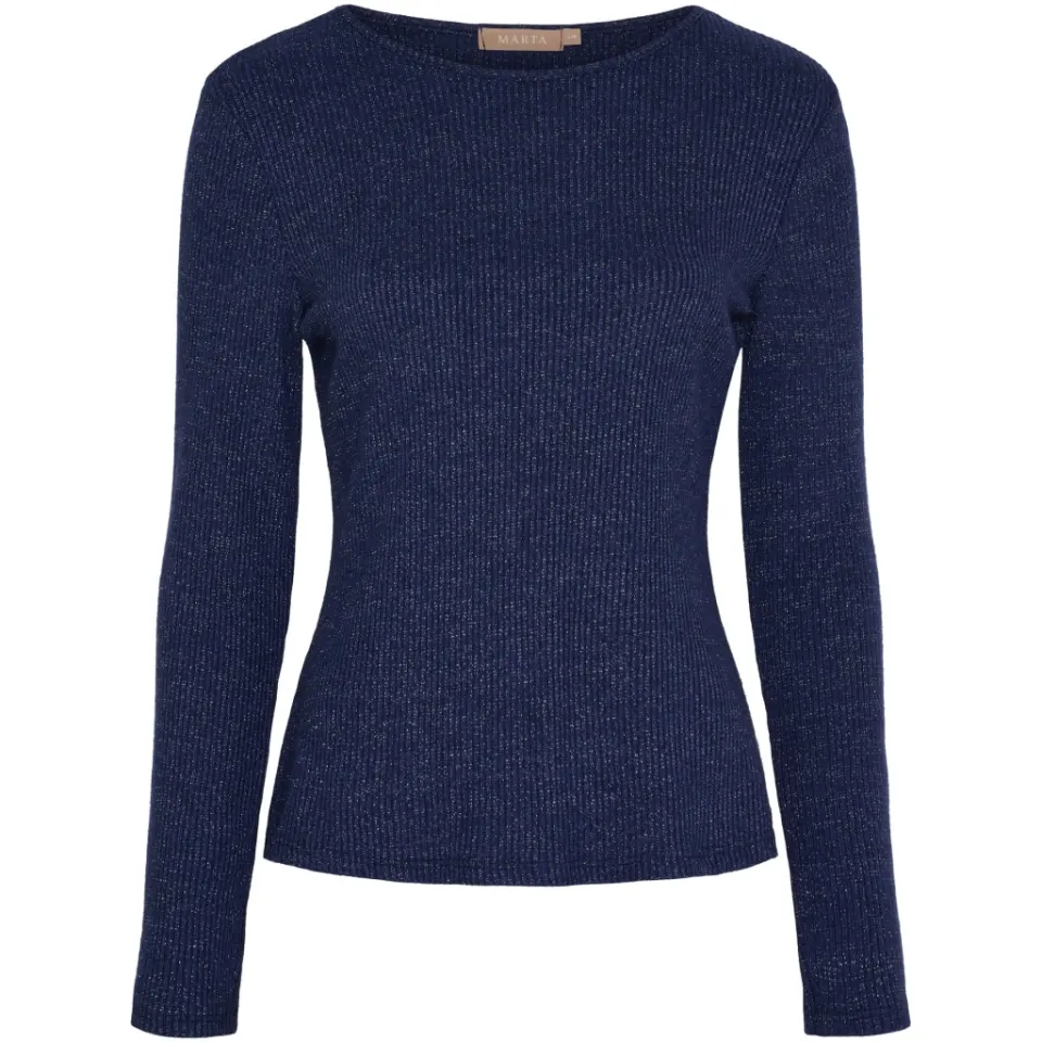 Marta du Château langærmet t-shirt 38915M – marineblå — produktfoto