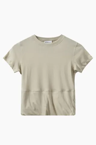 H2O Fagerholt Sophia Cropped Tee – Grey Putty — produktfoto
