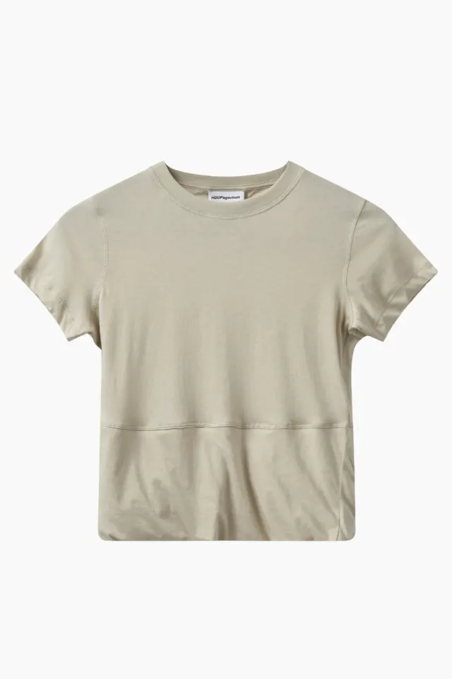 H2O Fagerholt Sophia Cropped Tee – Grey Putty — produktfoto