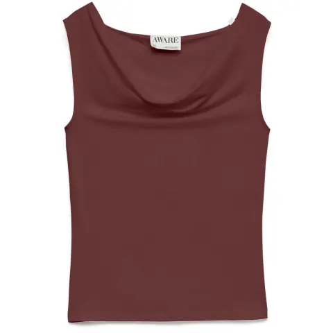 Vero Moda top Awbrea – Russet Brown — produktfoto