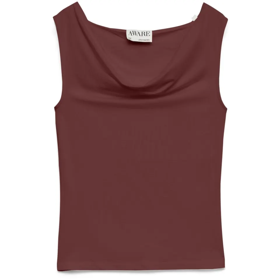 Vero Moda top Awbrea – Russet Brown — produktfoto