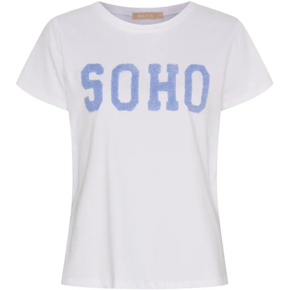 Marta du Château T-Shirt MdcHerdis 84275 – White/Sky — produktfoto