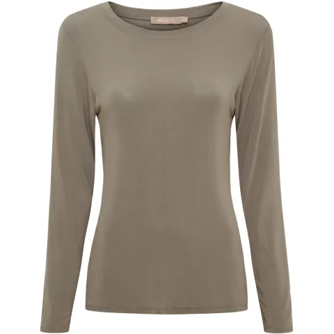 Marta du Château bluse top MdcElissa solid 7914 – Fango — produktfoto