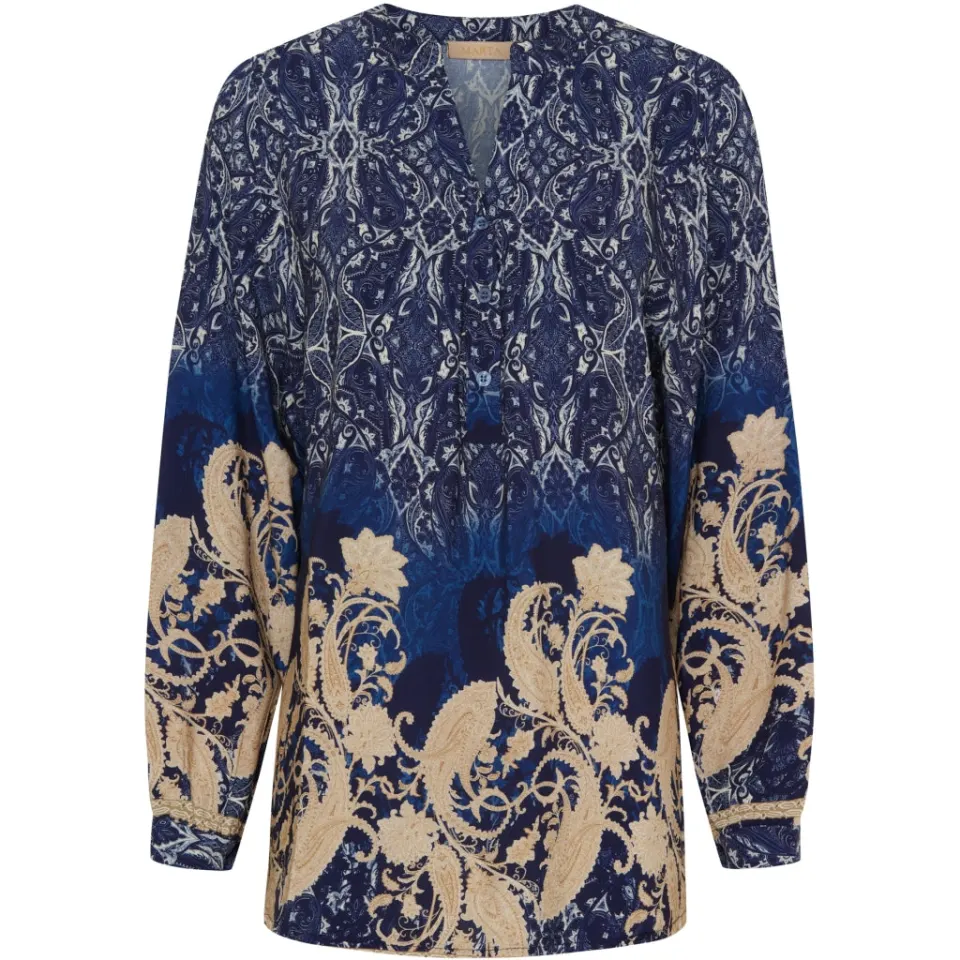 Marta du Château bluse MdcAstrid 8128 – BlueScuro3277 — produktfoto