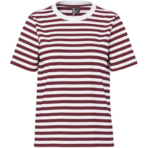 Pieces tee Pcria – Tawny Port BRIGHT WHITE — produktfoto