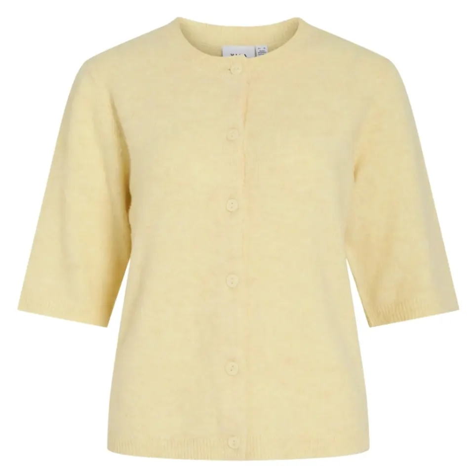VILA cardigan Viliga – Pastel Yellow MELANGE — produktfoto