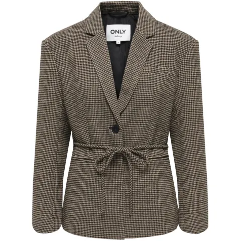 ONLY blazer Onlnella – Cornstalk TOBACCO BROWN/BLACK/SURF THE WEB — produktfoto