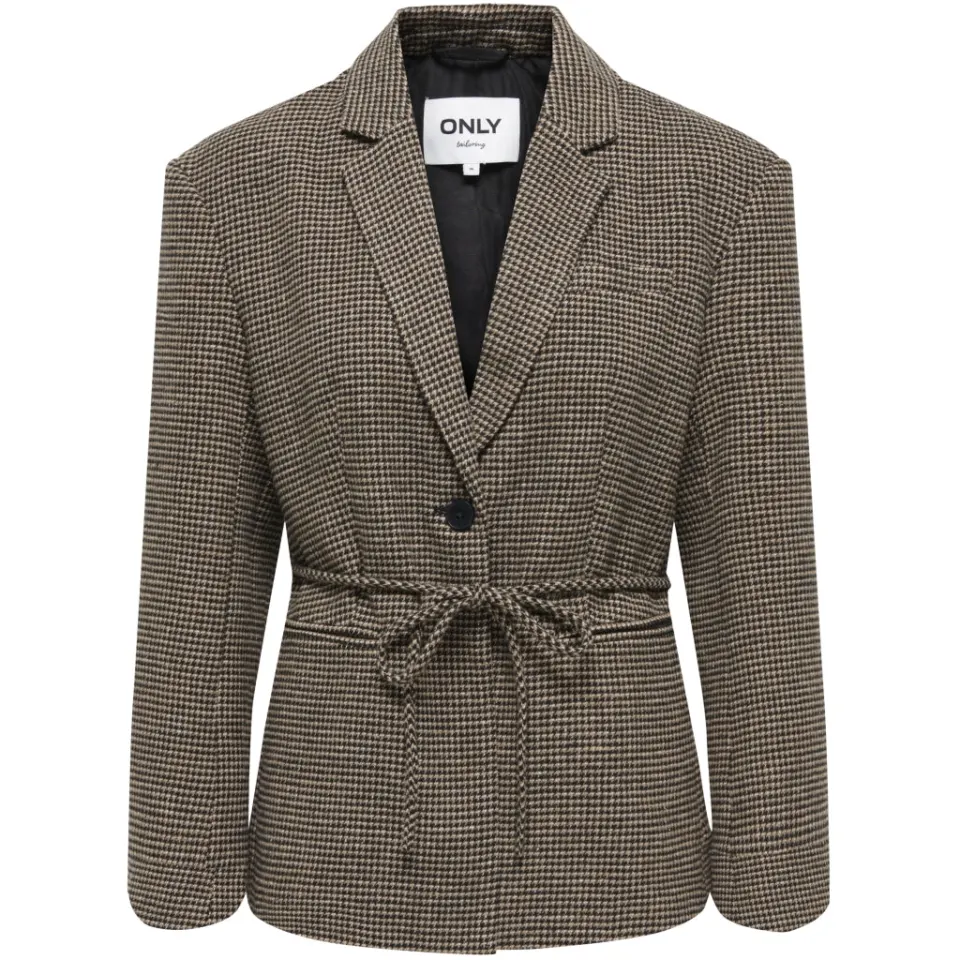 ONLY blazer Onlnella – Cornstalk TOBACCO BROWN/BLACK/SURF THE WEB — produktfoto