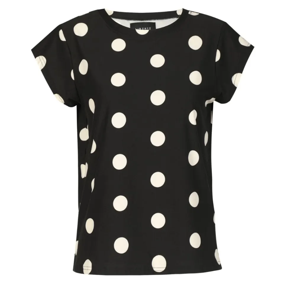 Liberté t-shirt 9581 Alma – black big dot — produktfoto
