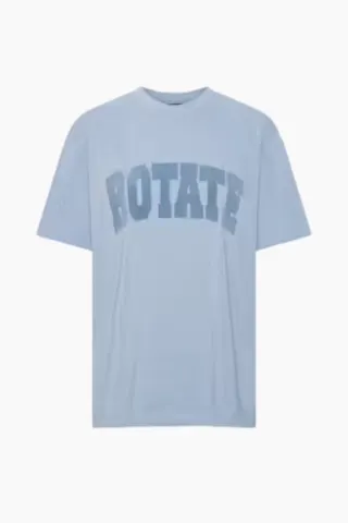 Rotate Jersey Oversized T-Shirt – Forever Blue Melange — produktfoto