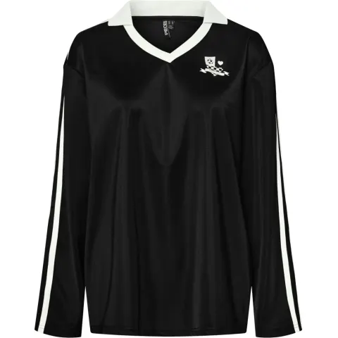 Pieces polo Pcgrace – Black Bright White — produktfoto