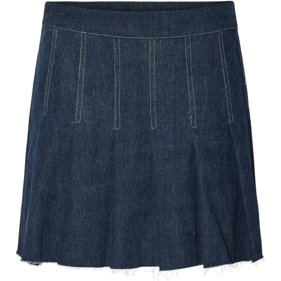 Pieces nederdel Pcfabia – Dark Blue Denim — produktfoto