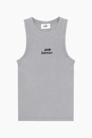bareen AW26 Women´s Logo Tank Top – Washed Steel Grey — produktfoto