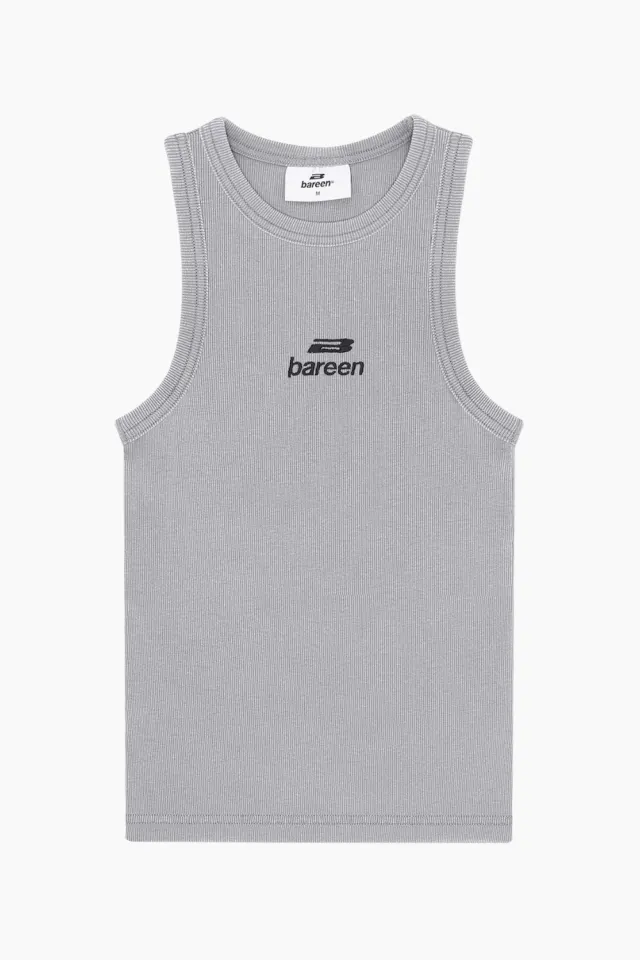 bareen AW26 Women´s Logo Tank Top – Washed Steel Grey — produktfoto
