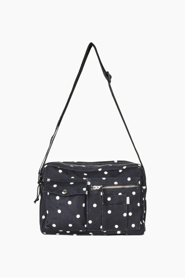 Mads Nørgaard Boutiqno Cappa Art Bag – Dot AOP Black — produktfoto