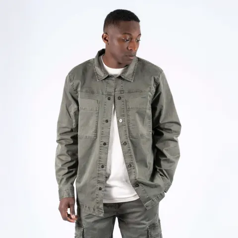Marcus MAzed overshirt – Forest Night — produktfoto