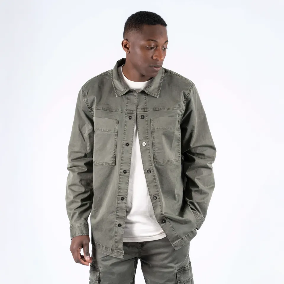 Marcus MAzed overshirt – Forest Night — produktfoto