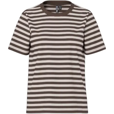 Pieces T-Shirts PCRia – Hot Fudge SILVER GREY — produktfoto