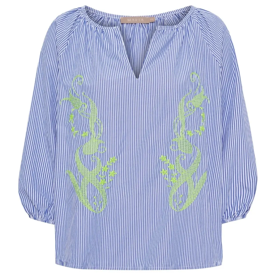Marta du Château bluse MdcBrooke 8200 – Navy/Yellow — produktfoto