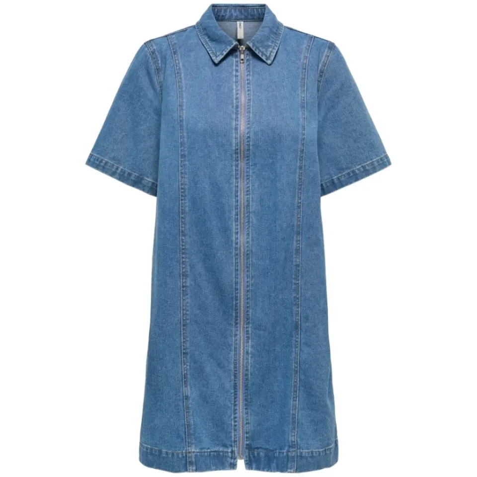 ONLY Kjole Onlrosenheim – Light Medium Blue Denim — produktfoto