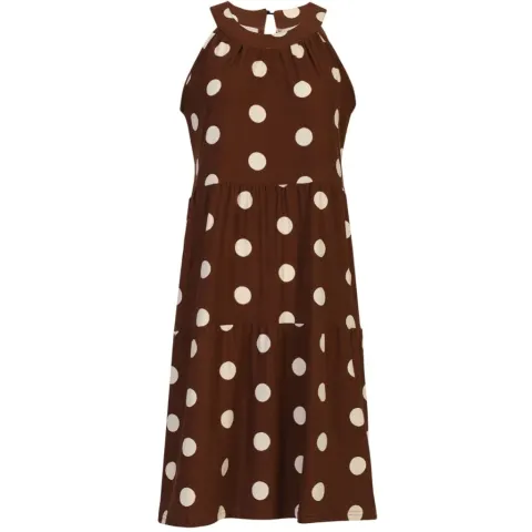 Liberté Liberte kjole Alma – BROWN CREME DOT — produktfoto