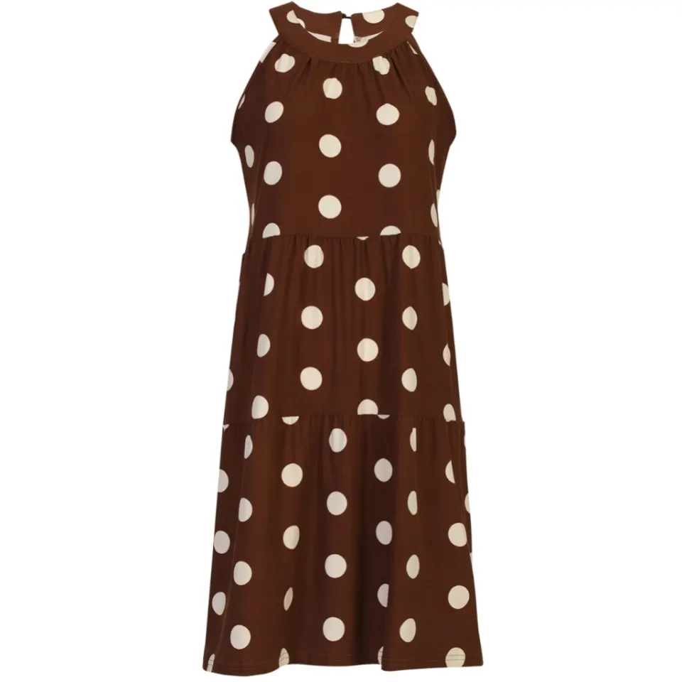 Liberté Liberte kjole Alma – BROWN CREME DOT — produktfoto