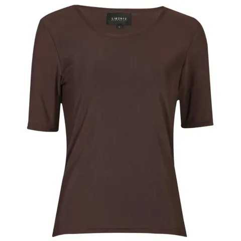 Liberté t-shirt Mesh – mørkebrun — produktfoto