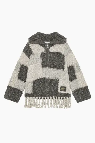 GANNI Wool Cotton Bubble Sweater K2508 – Multicolour — produktfoto