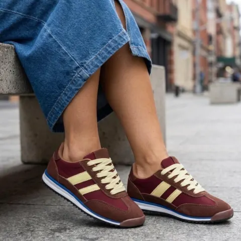 Kamelia sneakers A-130 – brun — produktfoto