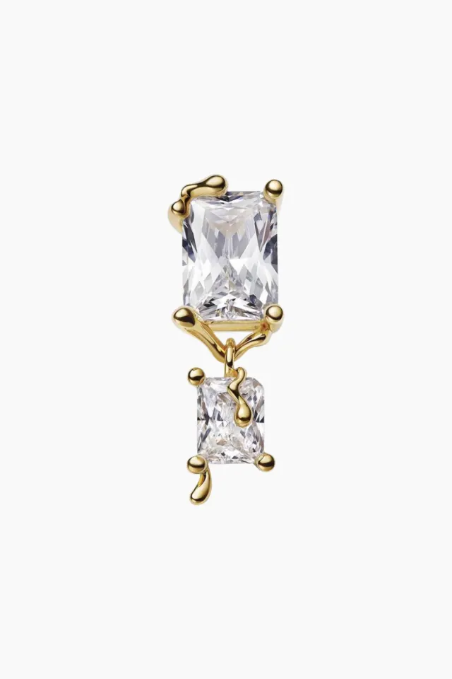 Maria Black Roppongi Drop Earring – Goldplated Silver — produktfoto
